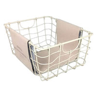 アビテ かご スウェル スクエアバスケット L 幅20×奥行15×高さ9cm アイボリー 477946 1個（直送品）