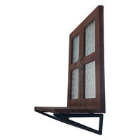 アビテ ガーデンオーナメント フルーラ ウォールシェルフ ブラウン 479122 1個（直送品）