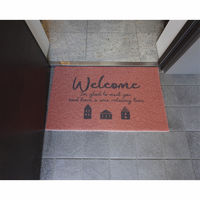 丸和貿易 玄関マット ふわふわ玄関マット 屋内 45×75cm オレンジ 489787 1個（直送品）