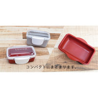 イエロースタジオ 弁当箱 2段 560ml ドーム型 time for LUNCH レッド 391114 1個（直送品）