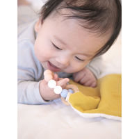 ウェーブ ベビートイ ハンカチ セット ベビーリング ハンカチセット やさしいガーゼ イエロー 473333 1個（直送品）