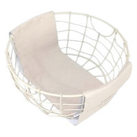 アビテ かご スウェル ラウンドバスケット L 幅20×奥行20×高さ9cm アイボリー 477950 1個（直送品）