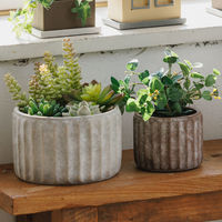 アビテ 植木鉢 ラトー ラウンドポット M ガーデンポット ブラウン 460304 1個（直送品）