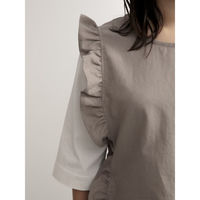 ウェーブ エプロン 無地 Linc 脇リボンベストエプロン グレージュ 422764 1個（直送品）