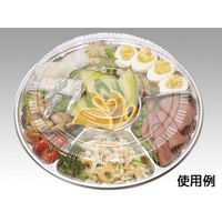 福助工業 オードブル容器 サークルトレー FP-3 シルバー(セット) 00102576 1ケース(200個(20個×10))（直送品）