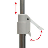 友屋 フロアースタンド マルチクリップスタンド ロング ブラック 30869BLK 1ケース(1個)（直送品）