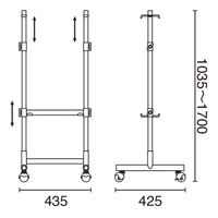 友屋 フロアースタンド パネルスタンド TPS-US 直立 32470*** 1ケース(1個)（直送品）