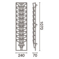 友屋 売場備品 ネット用10段A4パンフレット入れ 51238*** 1ケース(1個)（直送品）