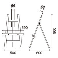 友屋 売場備品 ローイーゼル90 ブラック 51305BLK 1ケース(1個)（直送品）