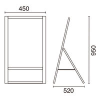 友屋 A型ボード A面ボード カスタム ブラウン 片面 マーカー用 55668*** 1袋(1個)（直送品）