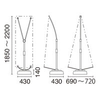 友屋 イベント用品 バナースタンド Y-BAND-LIGHT (QSB-LITE) 55973*** 1ケース(1個)（直送品）