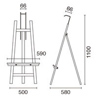 友屋 売場備品 スマ-トウッドイーゼル ホワイト 58268WHT 1ケース(1個)（直送品）