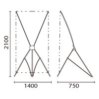 友屋 イベント用品 バナースタンド QSB-XL シルバー 58400SLV 1ケース(1個)（直送品）