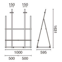 友屋 売場備品 ウェイタブルアルミイーゼルワイド シルバー 58982SLV 1ケース(1個)（直送品）