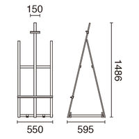 友屋 売場備品 ウェイタブルアルミイーゼル シルバー 58983SLV 1ケース(1個)（直送品）
