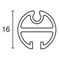 友屋 売場備品 アルミH型パイプ 16-620 ブラック 60175BLK 1ケース(1個)（直送品）