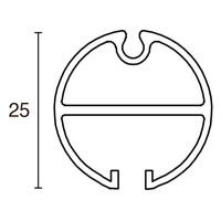 友屋 売場備品 アルミH型パイプ 25-620 シルバー 60178SLV 1ケース(1個)（直送品）