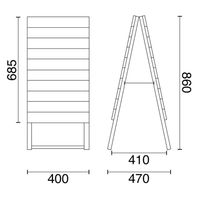 友屋 A型ボード サインボード ブラウン 両面 60514-01 1袋(1個)（直送品）