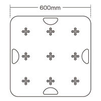 友屋 イベント用品 メディアストックスタンド(2インチ)9本キャスター 63004-01 1ケース(1個)（直送品）