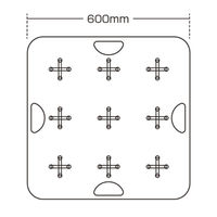 友屋 イベント用品 メディアストックスタンド(3インチ)9本キャスター 63004-02 1ケース(1個)（直送品）