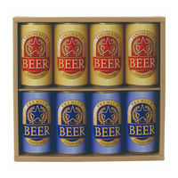 ヤマニパッケージ 贈答箱 350ml×8本ギフト箱(クラフト) K-1729 1ケース(50個(25個×2))（直送品）