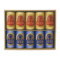 ヤマニパッケージ 贈答箱 350ml×10本ギフト箱(クラフト) K-1730 1ケース(50個(25個×2))（直送品）