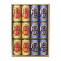 ヤマニパッケージ 贈答箱 350ml×12本ギフト箱(クラフト) K-1731 1ケース(50個(25個×2))（直送品）