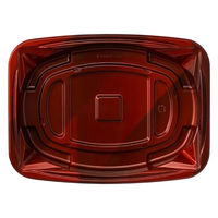 リスパック 弁当容器 バイオ 饗ロマン 10B ソワレレッド RHHR113 1袋(50個)（直送品）