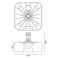 友屋 販促用品 注水式のぼり竿用スタンド 20L 白 60057*** 1ケース(5個)（直送品）
