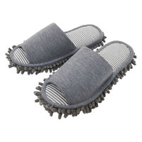 【スリッパ】オクムラ お掃除モップスリッパ外縫い L グレー 1足（直送品）