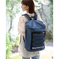 ガマカ工業 MOTTETE PLUS 寝具メーカーが考えた 防災リュック 宿泊5点セット ネイビー 6300087692 1S(1S)（直送品）