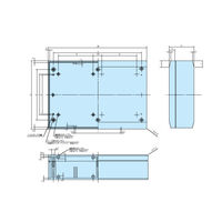 タカチ電機工業 PR型カバー脱着プラスチックケース PR-200B 1個 63-3128-64（直送品）
