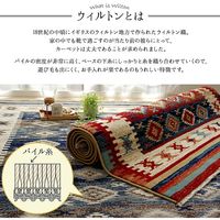 イケヒコ プルメリア ウィルトンカーペット 2000×2500mm レッド 1321110240601 1枚（直送品）