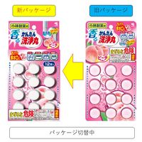 香るかんたん洗浄丸 ピーチの香り 12錠 キッチン・洗面台・トイレ・お風呂の排水口のパイプ洗浄に 1セット（2個） 小林製薬
