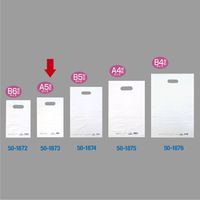 ササガワ カラーポリ ホワイト 190×280 A5用 50-1873 1包(50枚袋入)