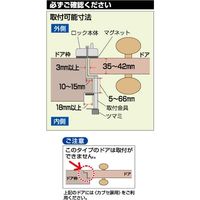ガードロック 物件管理ロックダイヤル式 一般扉用 (外開き一枚扉用) No.596 1セット