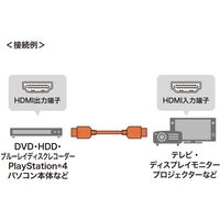 サンワサプライ ウルトラハイスピードHDMIケーブル KM-HD20-U50 1本