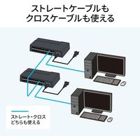 サンワサプライ ギガビット対応 スイッチングハブ(24ポート・マグネット付き) LAN-GIGAP2402BK 1個（直送品）