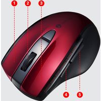 サンワサプライ 静音BluetoothブルーLEDマウス(5ボタン) MA-BTBL167R 1個（直送品）