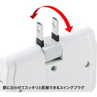 延長コード 電源タップ 2P（ピン） 3個口 雷ガード ホワイト TAP-SP223 サンワサプライ 1個