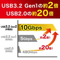 サンワサプライ M.2 PCIe/NVMe SSDケース USB-CVNVM1 1個