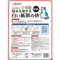 クリーンミュウ 猫砂 固まる流せる白い紙製の砂 6.5L 2袋 シーズイシハラ