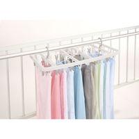 サイドフック付角ハンガー ピンチ42個付 東和産業