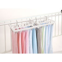 サイドフック付角ハンガー ピンチ60個付 東和産業