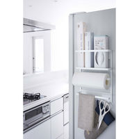 tower（タワー） マグネット冷蔵庫サイドラック ホワイト 1個 山崎実業 キッチン収納