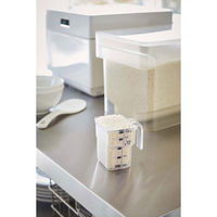 tower（タワー） 密閉 シンク下米びつ 5kg 計量カップ付 ホワイト 1個 山崎実業