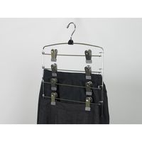 アニマーレ すべらないスカートハンガー 4段 シルバー 1個 サワフジ