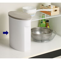 米びつ お米袋そのまま保存ケース5kg ホワイト 保存容器 1個 伊勢藤