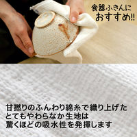 GuttoGood やわらか食器ふきん 綿100% 約33×35cm ホワイト K68400 1パック（2枚入）サンベルム