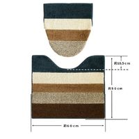 モコンズ トイレ2点セット 兼用フタタイプ ネイビー トイレカバー 1セット オカトー